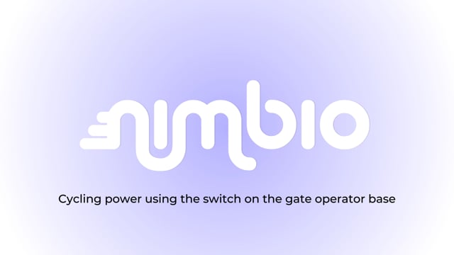 Power Cycle — Gate Operator Base Switch
