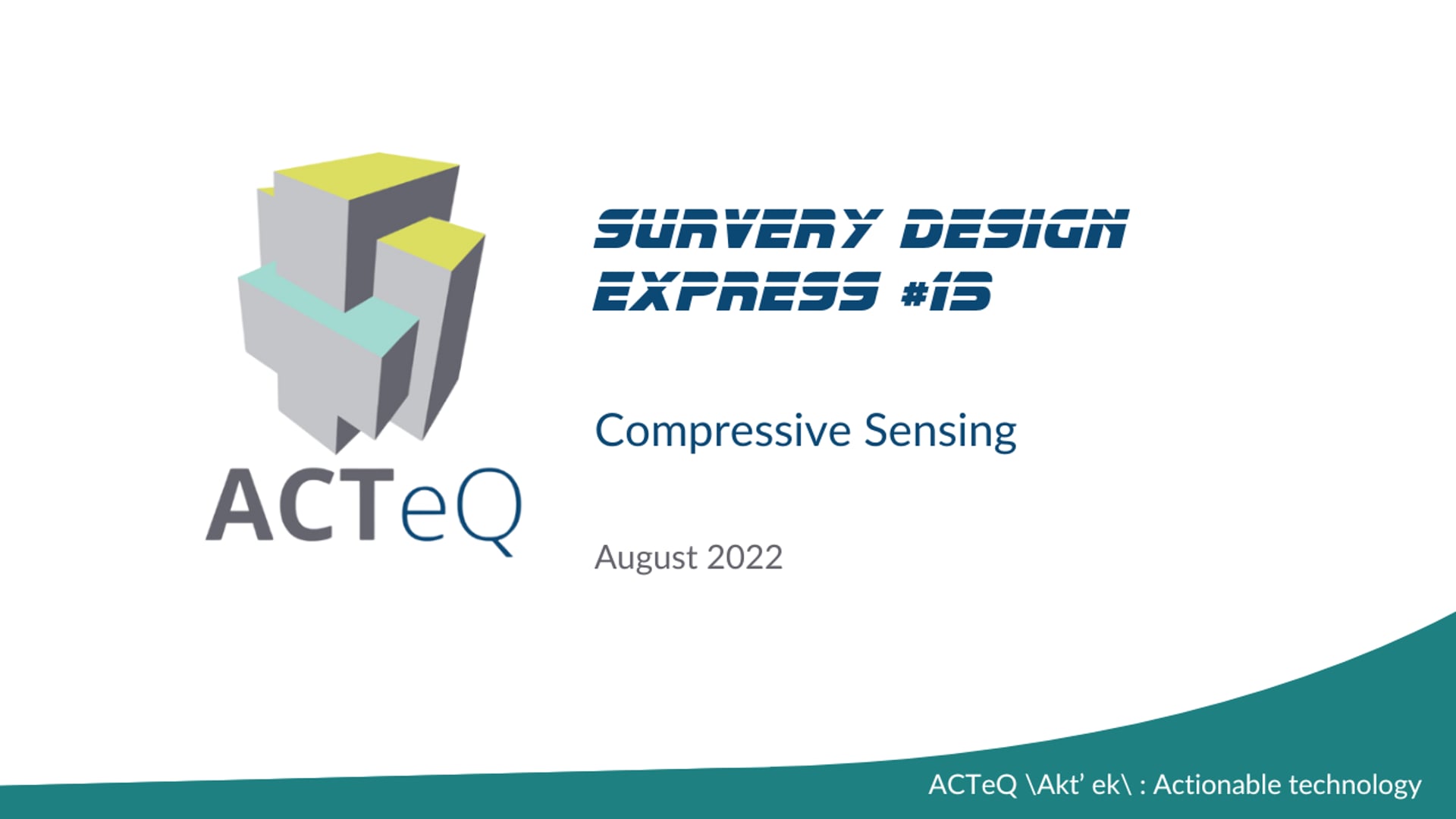 SDE 13 Compressive Sensing