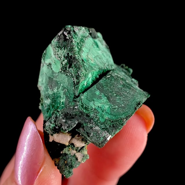 Malachite pseudomorph after Azurite (excellent miniature) (1920s!)