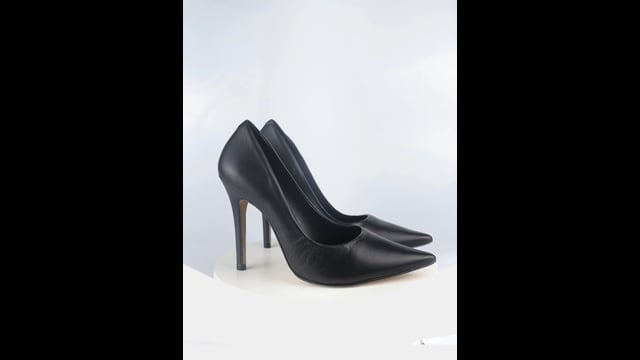 Scarpin Couro Premium Salto Alto Fino Preto