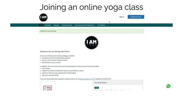 Tutorial Video: Joining an online yoga class