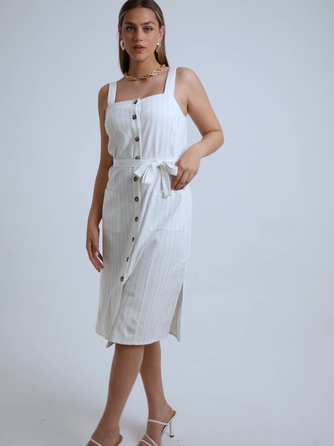 JUMP & ONOT,329.9000,שמלה פשתן כפתורים,in-stock