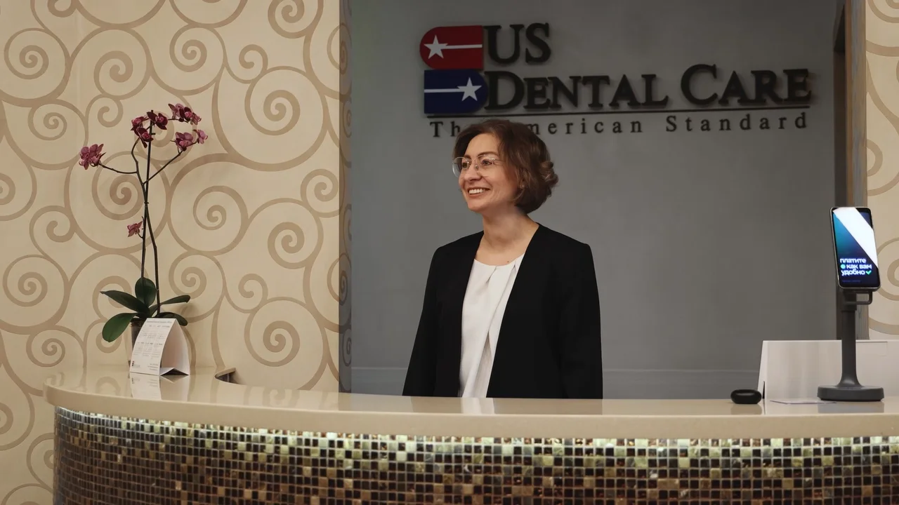 Reception area at US Dental Care in Moscow