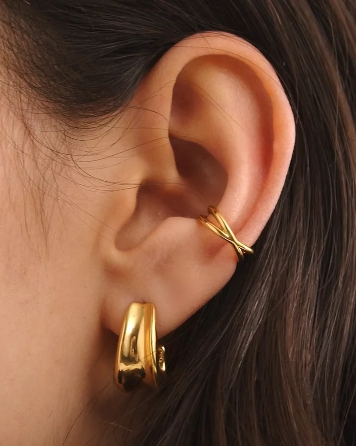 Xanthee 18k Gold PVD Coated Ear Cuff | Katie Loxton USA