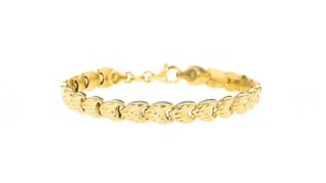 Italian 18kt Gold Over Sterling Link Bracelet