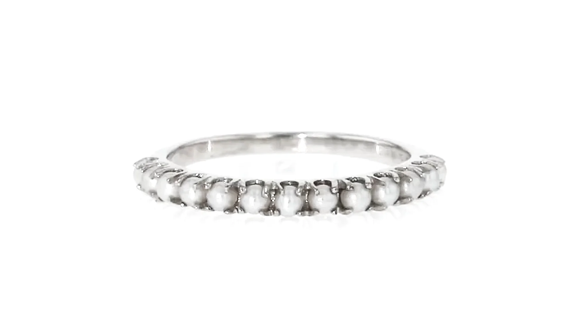 2-2.5mm Cultured Pearl Ring in Sterling Silver