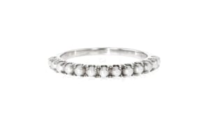 2mm Cultured Pearl Ring in Sterling Silver
