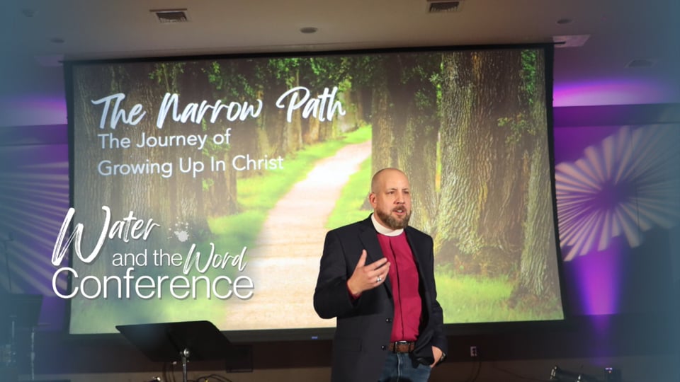 Bishop Doug Scharf sharing the Narrow Path 