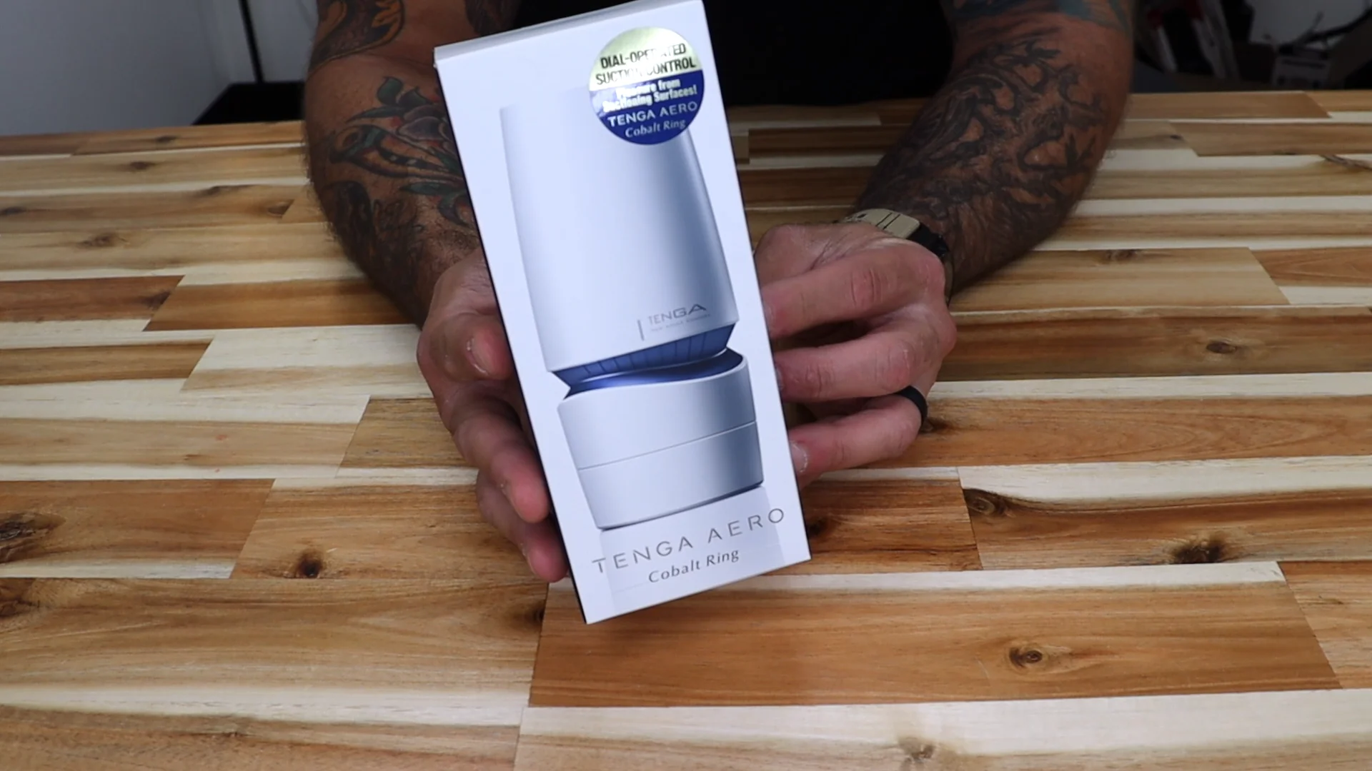 Tenga Aero Cobalt Ring Adjustable Suction Masturbator Review by The  Enhanced Male