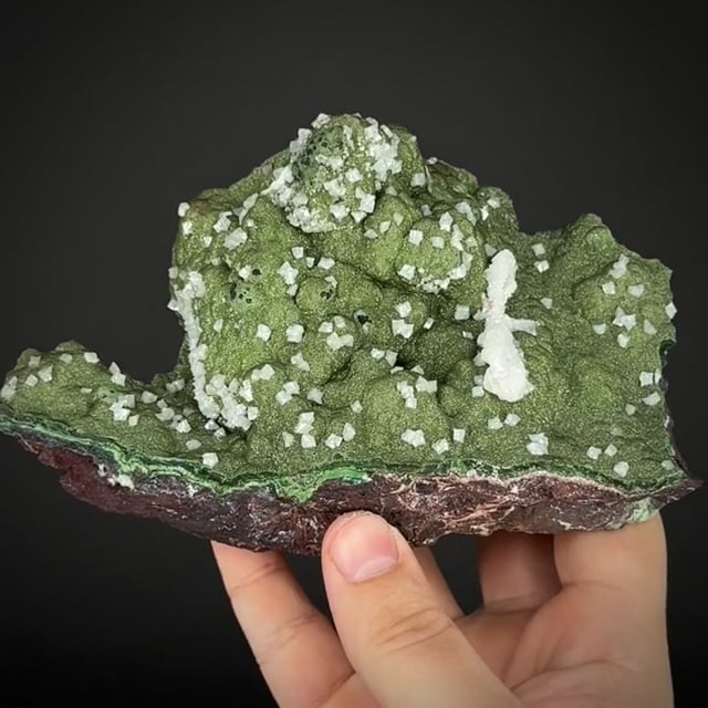 Calcite on Duftite with Quartz