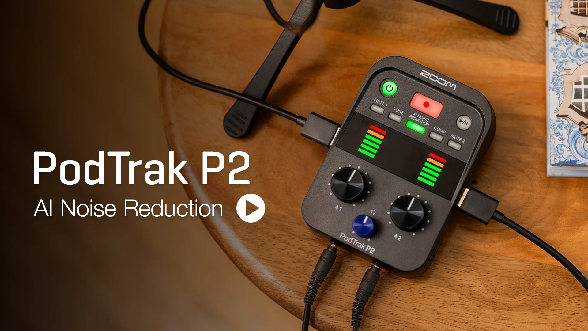 Zoom PodTrak P2 USBインターフェース Zoom PodTrak P2: A Compact Recording Interface for USB Mics