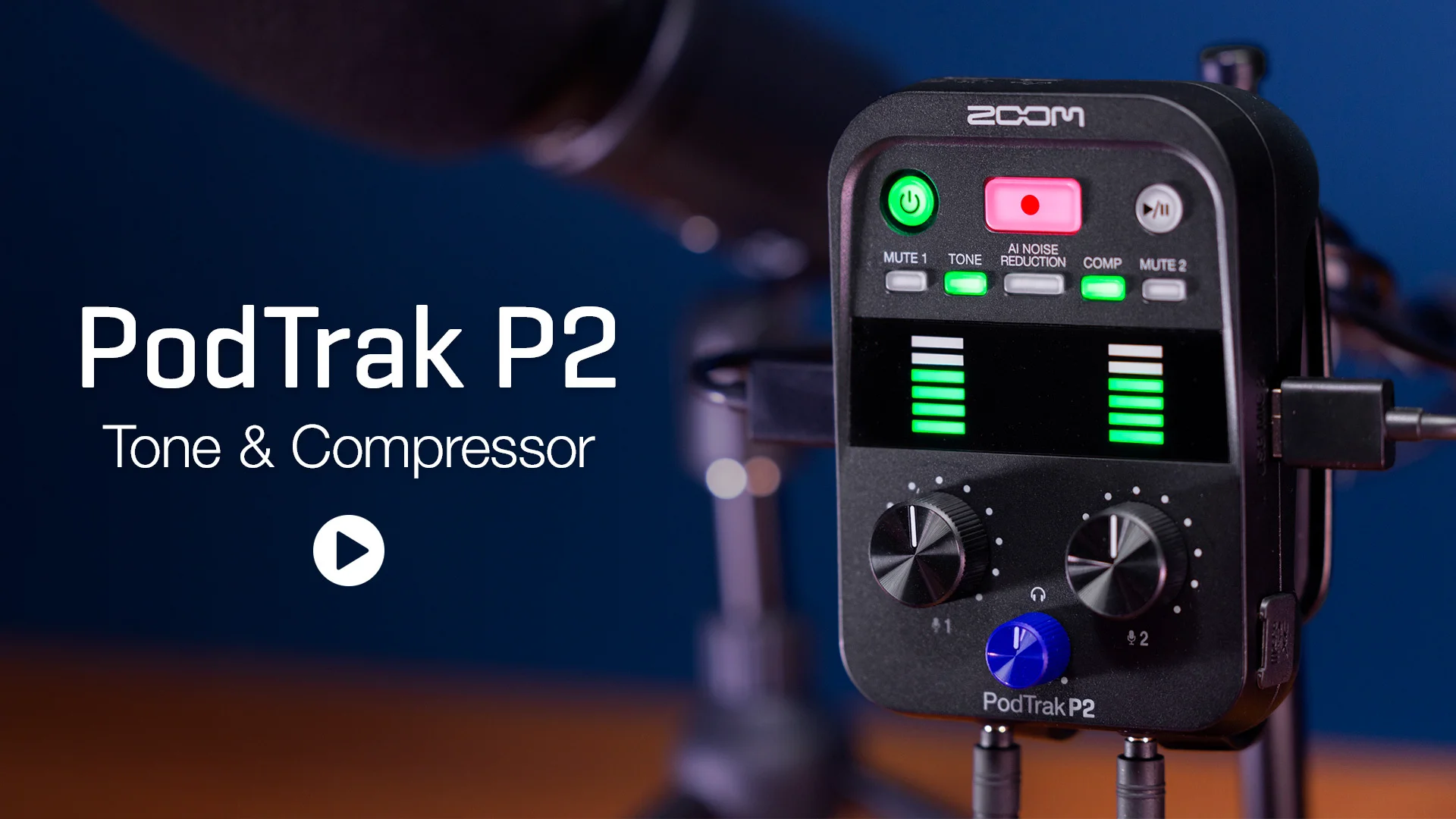 Zoom PodTrak P2 USBインターフェース Zoom PodTrak P2 USB Mic Recorder | Sweetwater