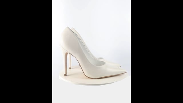 Scarpin Couro Premium Salto Alto Fino Branco