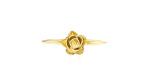Italian 14kt Yellow Gold Rose Ring