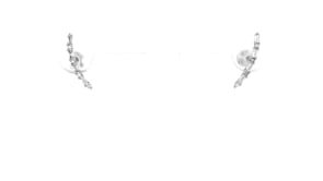 .10 ct. t.w. Diamond Flat-Back Ear Climbers in Sterling Silver