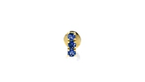 Sapphire Bar Flat-Back Stud Earrings in 14kt Yellow Gold