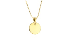 Italian 18kt Gold Vermeil Personalized Disc Pendant Necklace