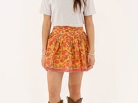 Yellow skirt with floral print | My Jewellery