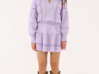 Lilac blouse with ruffles & flowers | My Jewellery