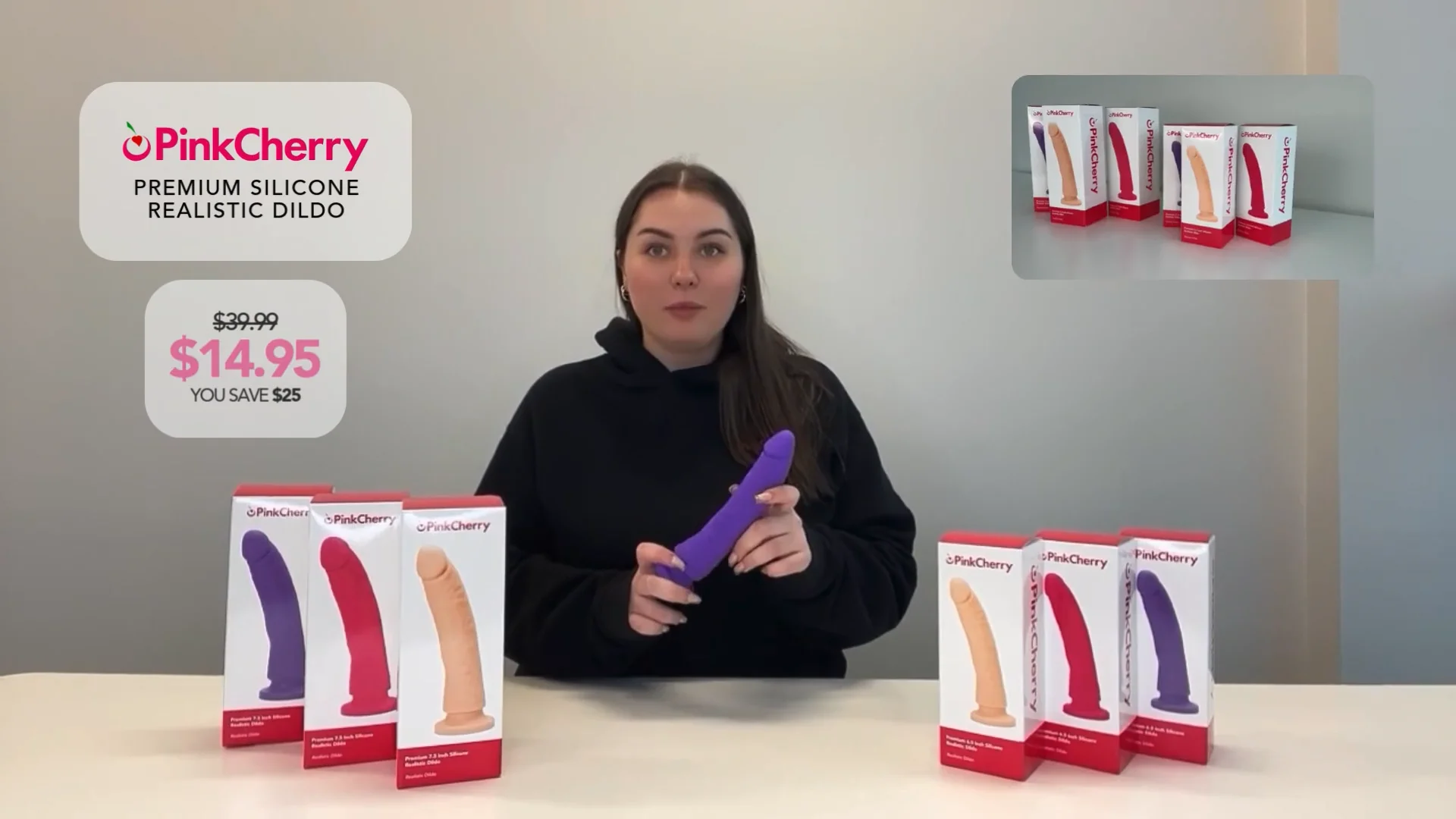 PinkCherry Premium 6.5 Inch Light Silicone Realistic Dildo ...