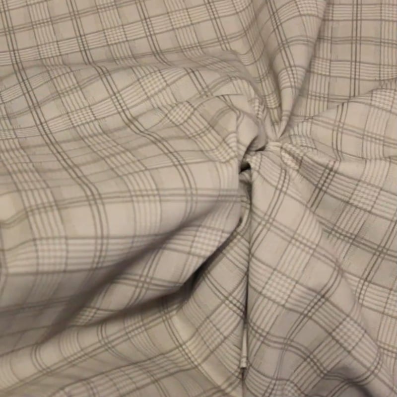 Vidéo: Gabardine sergé croisé coton & élasthanne - Prince-de-galles fond beige