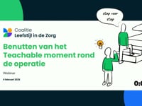 Webinar Benutten van het teachable moment rond een operatie | 6 februari 2025