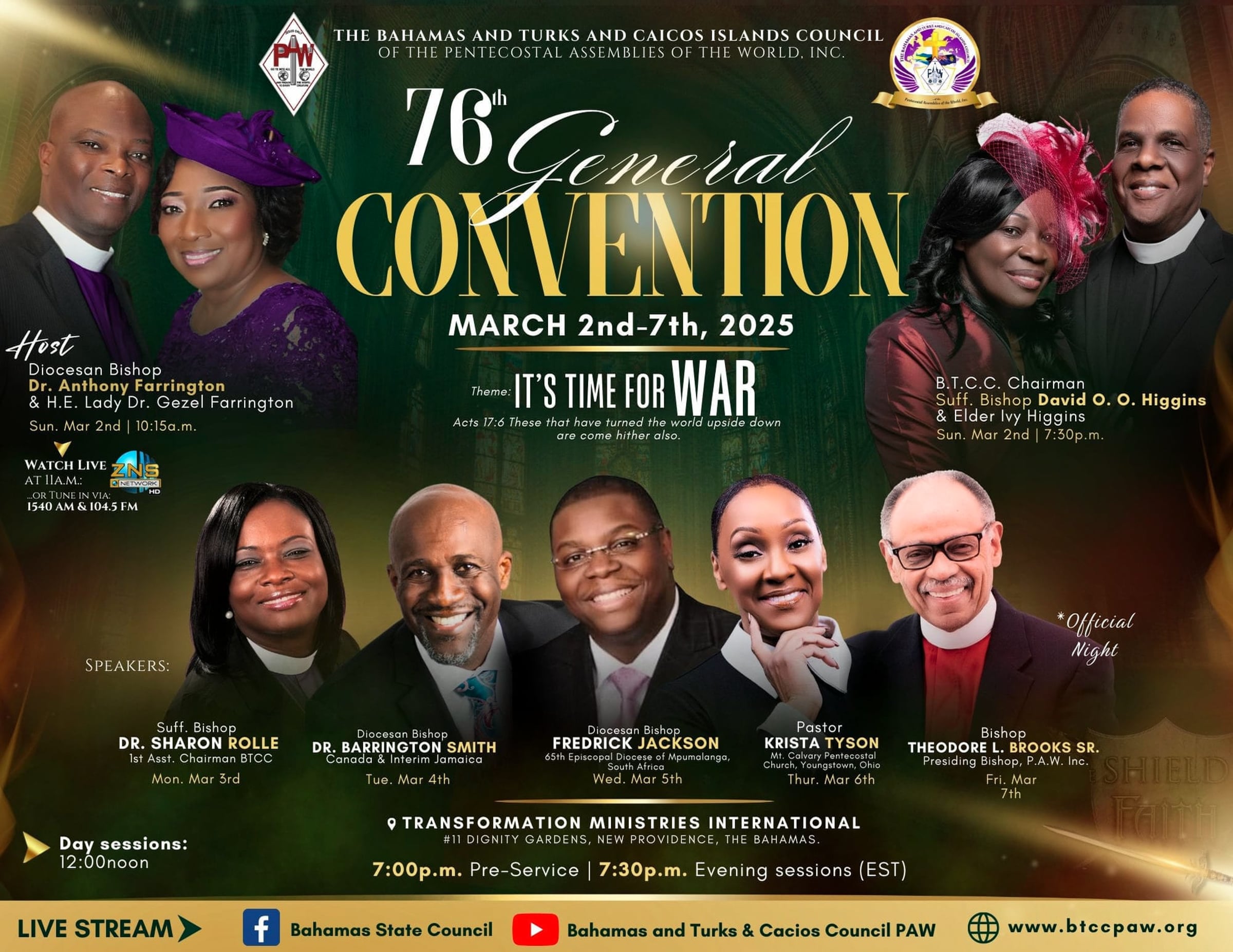 BTCC BAHAMAS STATE COUNCIL - Wednesday Night (Diocesan Bishop Federick ...