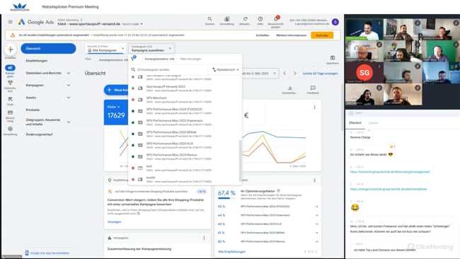 Erfahrungsaustausch zum serverseitigen Tracking, Richtige Eintragung von Conversion-Werten, Ausrichtung auf Unternehmen bei B2B-Kampagnen, Richtlinienverstößen bei lokalen Google Ads & Einfluss von Saisonalität auf PMax-Kampagnen mit Malte vom 06.03.25