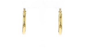 18kt Gold Over Sterling Flat Hoop Earrings