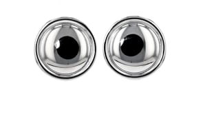 Italian Sterling Silver Personalized Button Earrings