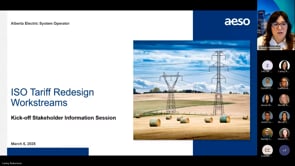 ISO Tariff Redesign Workstreams Kick-off Info. Session Mar. 5, 2025