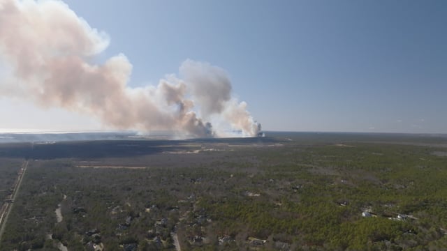 3/8/2025 Brush Fire Off Sunrise Highway in Western Southampton by  Alessandro Manglaviti