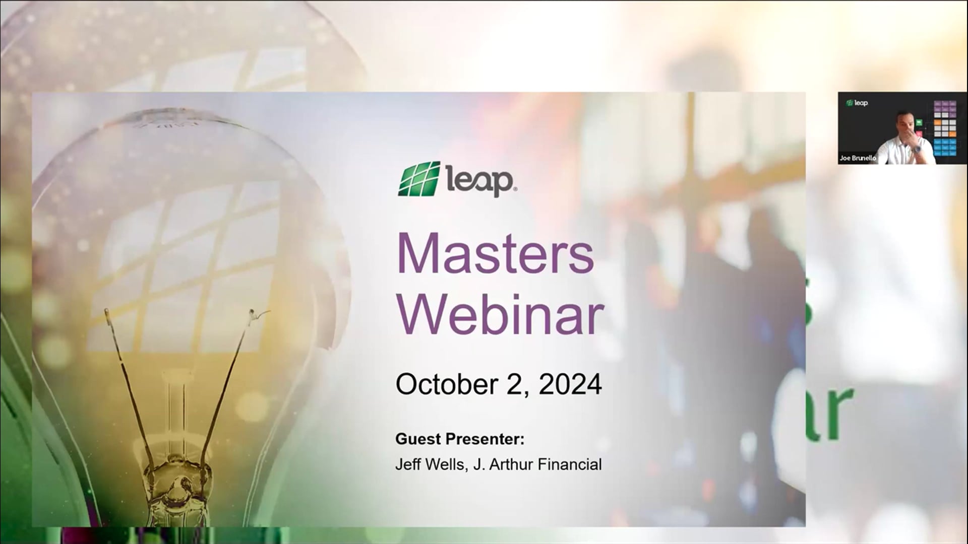 10/1/2024 Masters Webinar - Jeff Wells - Whole Life, It's Not Just About The Cash Value