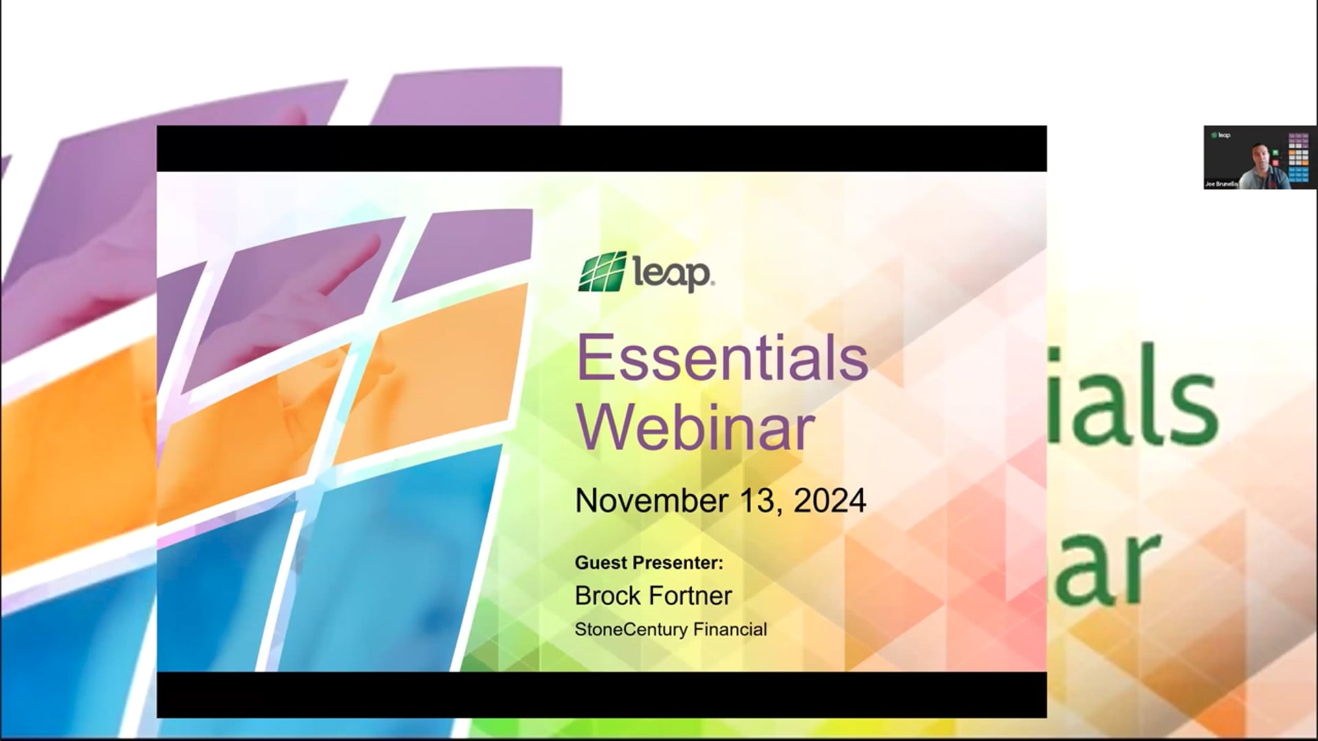 11/13/2024 Essentials Webinar - Brock Fortner - Creating Year-End Opportunities For Next Year's Success