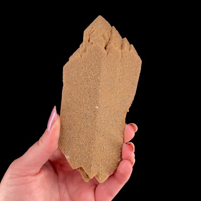 Gypsum var: Selenite (with sand inclusions) (doubly-terminated ''floater'')