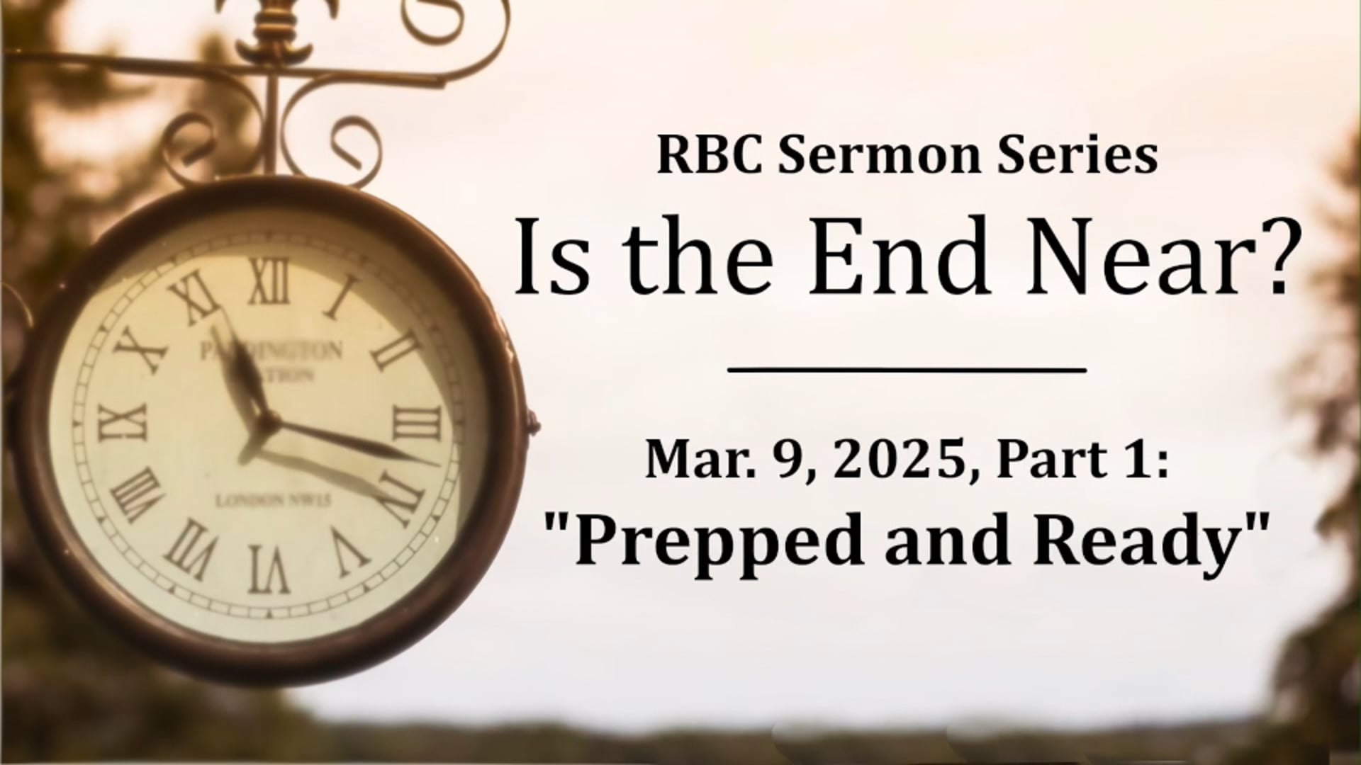 Royston Baptist Church 11 AM Worship Service Message for Mar. 9, 2025