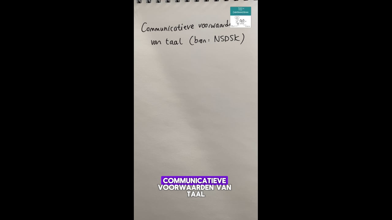 3. Oogcontact : Communicatieve voorwaarden bij taal (bron: NSDSK)