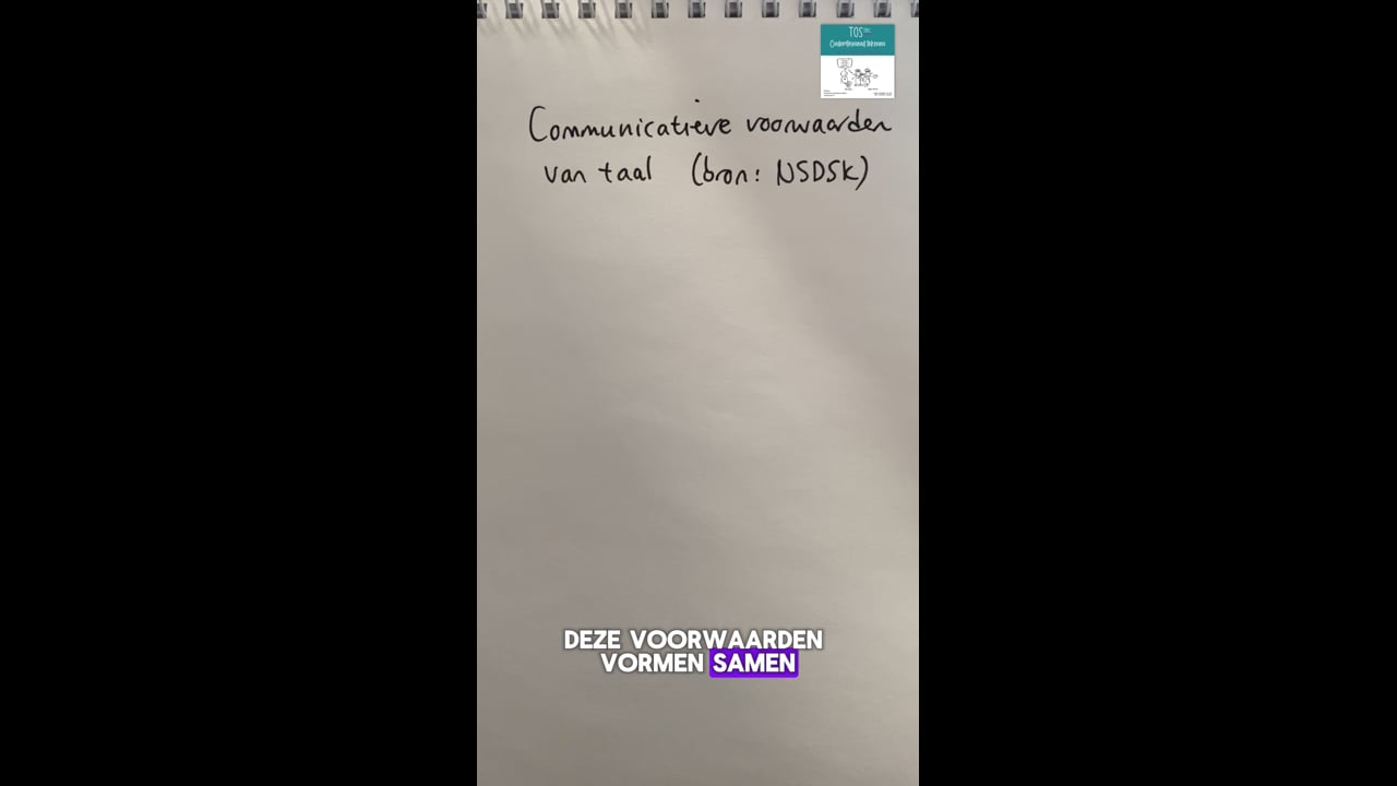 8. van 8. Concentratie. Communicatieve voorwaarden van taal. (Bron: NSDSK)