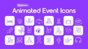 Animated Event Icons Set, an Outline Icon by Prosymbols (Thumbnail 4 of 4)