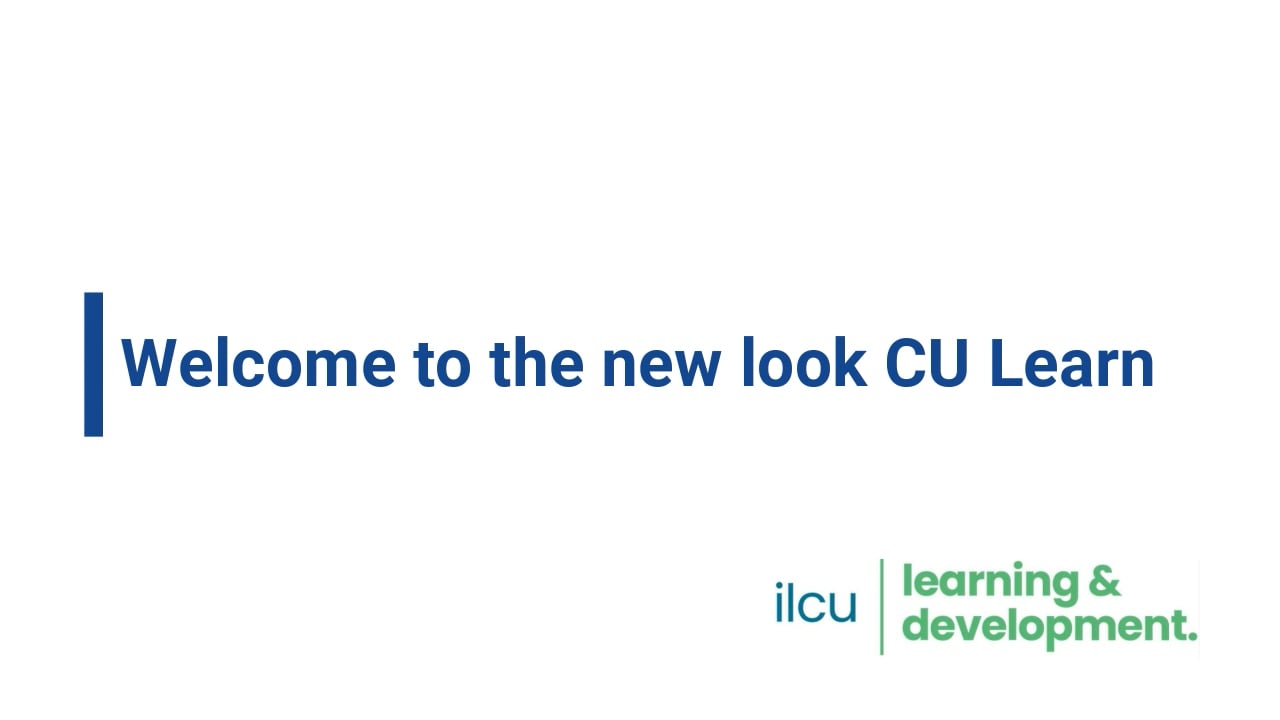 Welcome to the new look CU Learn