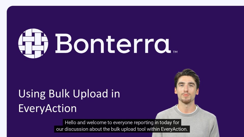 Using the Bulk Upload Tool