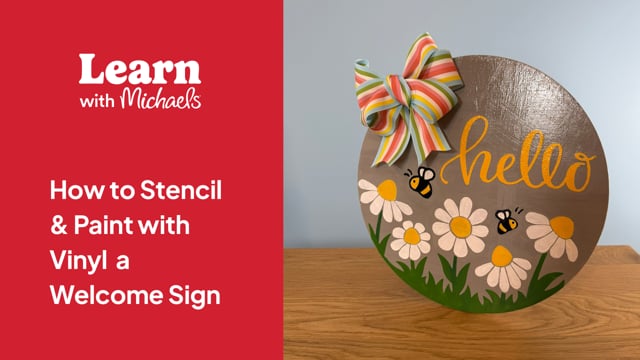Stencil Vinyl Hello Sign