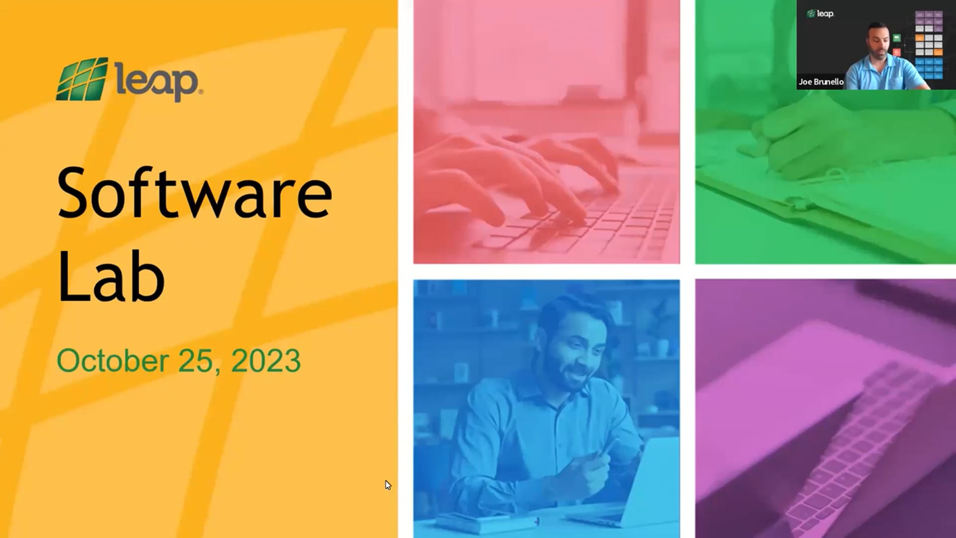 Software Lab, Joe Brunello, 10_25_23_ Design Center Overview