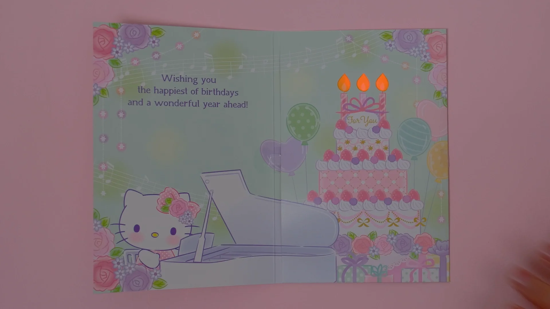 サンリオ 誕生日祝い ライト＆メロディー ハローキティ ケーキ 614726