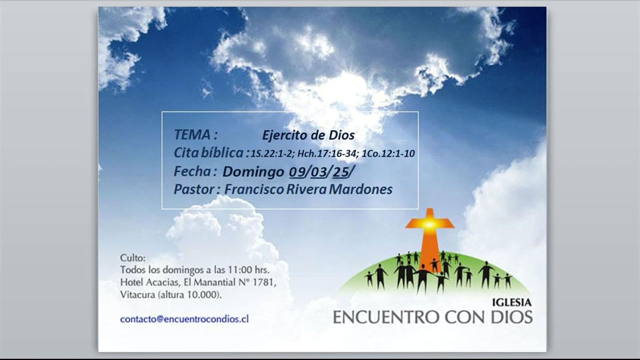Ejercito de Dios. Pastor Francisco J. Rivera Mardones.