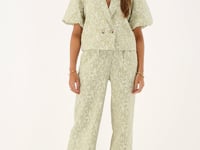 Green jacquard short blazer | My Jewellery