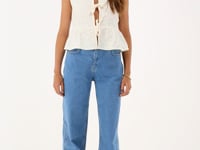 Beige jacquard vest with bows | My Jewellery