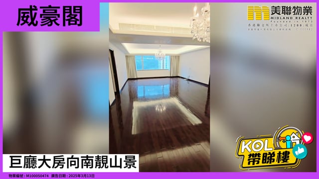 巨廳大房向南靚山景
