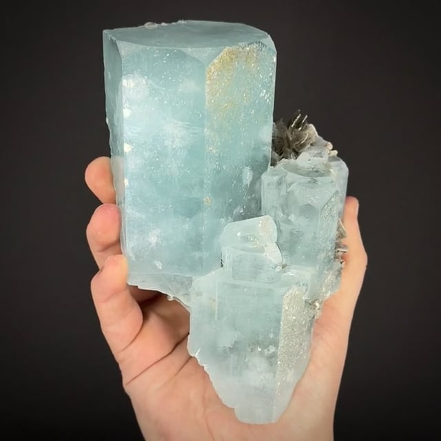 large Aquamarine with Muscovite (New Find)
