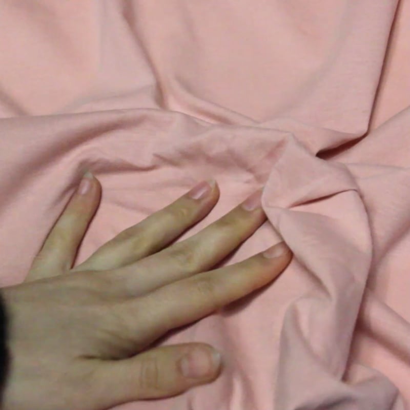 Vidéo: Jersey 100% coton - Rose poudré